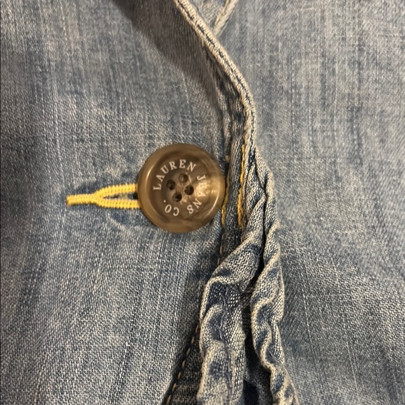 Light Blue Ruffled Jean Jacket - Picture 3 of 6